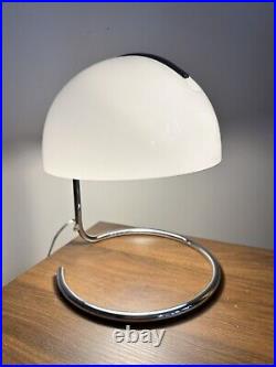 Mid Century Modern Table Lamp, White Glass Lamp, Vintage Lamp, MCM Lamp, Retro