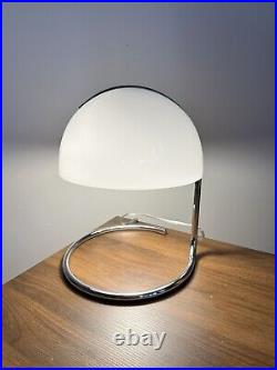 Mid Century Modern Table Lamp, White Glass Lamp, Vintage Lamp, MCM Lamp, Retro