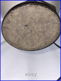 Mid Century Modern White Porcelain & Teak Genie Table Lamp 1960s Wood Vintage