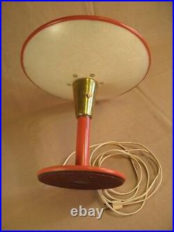 Mid Century Table Lamp Dazor Model #2055 Red / Coral
