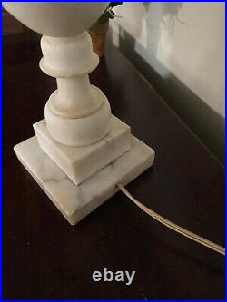 Mid Century Vintage Alabaster Table Lamp MADE IN ITALY #126