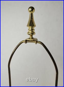 Mid-Century Vintage Hollywood Regency Ceramic Cream Gold Table Lamp Pineapple