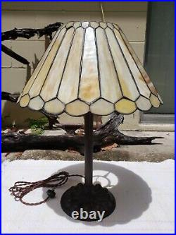 Mission art craft leaded slag stained glass lamp duffner kimberly tiffany handel