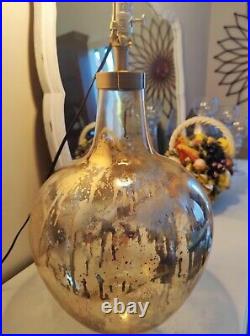 Modern Golden Mercury Rounded Glass Table Lamp 27 Year 1990 Home Decor Vintage