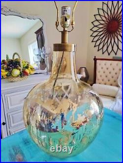 Modern Golden Mercury Rounded Glass Table Lamp 27 Year 1990 Home Decor Vintage