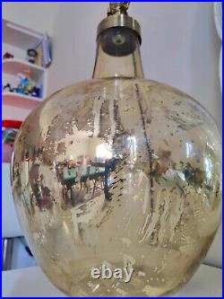 Modern Golden Mercury Rounded Glass Table Lamp 27 Year 1990 Home Decor Vintage