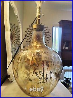 Modern Golden Mercury Rounded Glass Table Lamp 27 Year 1990 Home Decor Vintage