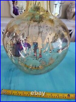 Modern Golden Mercury Rounded Glass Table Lamp 27 Year 1990 Home Decor Vintage