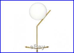 Modern Vintage Industrial FLOS style Minimalist Gold LED Light Globe Table Lamp