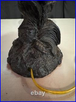 Monkey Bellhop Lamp Vintage Double Table Lamp without Shades 15.5 Inches Tall