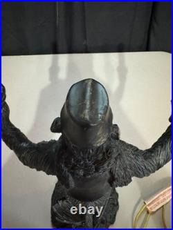 Monkey Bellhop Lamp Vintage Double Table Lamp without Shades 15.5 Inches Tall