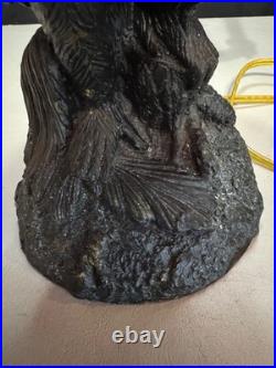 Monkey Bellhop Lamp Vintage Double Table Lamp without Shades 15.5 Inches Tall