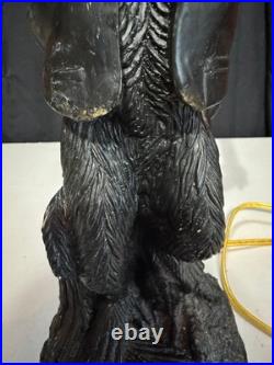 Monkey Bellhop Lamp Vintage Double Table Lamp without Shades 15.5 Inches Tall