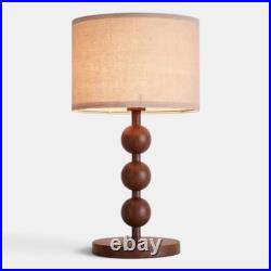 NEW Anthropologie Set of 2 Vintage Wood Ball Retro Boho Table Lamps Lighting 20 NEW Anthropologie Set of 2 Vintage Wood Ball Retro Boho Table Lamps Lighting 20