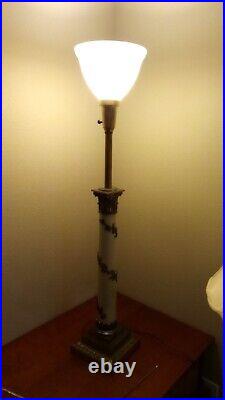 Neoclassical Brass lamp, antique vintage, artistic, design with a modern twist