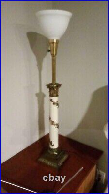 Neoclassical Brass lamp, antique vintage, artistic, design with a modern twist