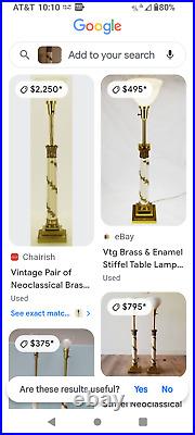 Neoclassical Brass lamp, antique vintage, artistic, design with a modern twist