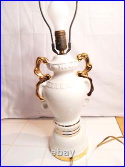 Nice Vintage. Mid Century Table Lamp. Gothic Style Gold Gilt 22 Inch