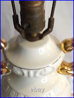 Nice Vintage. Mid Century Table Lamp. Gothic Style Gold Gilt 22 Inch