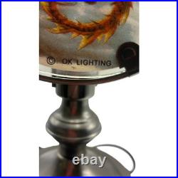 OK Lighting Dragon Touch Lamp 15 Glass Fantasy Table Lamp Vintage