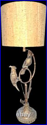ONE VINTAGE 20 CENTURY 36 in BRASS COCKATOO'S TABLE LAMPS EU (2 AVAILABLE)