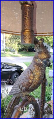 ONE VINTAGE 20 CENTURY 36 in BRASS COCKATOO'S TABLE LAMPS EU (2 AVAILABLE)