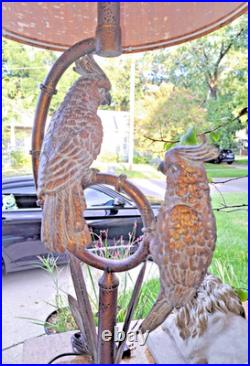 ONE VINTAGE 20 CENTURY 36 in BRASS COCKATOO'S TABLE LAMPS EU (2 AVAILABLE)