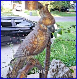 ONE VINTAGE 20 CENTURY 36 in BRASS COCKATOO'S TABLE LAMPS EU (2 AVAILABLE)