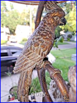 ONE VINTAGE 20 CENTURY 36 in BRASS COCKATOO'S TABLE LAMPS EU (2 AVAILABLE)