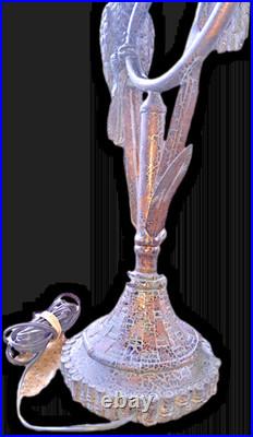 ONE VINTAGE 20 CENTURY 36 in BRASS COCKATOO'S TABLE LAMPS EU (2 AVAILABLE)