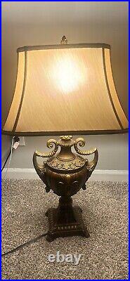 ORE International Shape Table Lamp, Antique Bronce