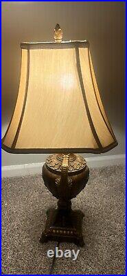 ORE International Shape Table Lamp, Antique Bronce