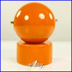 Orange Moon Phase Table Lamp, Vintage, 70s, 60s, Space Age, Mechanical Dimming