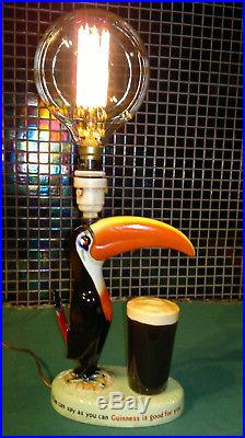 Original Vintage Guinness Toucan Table Lamp Base Carlton Ware
