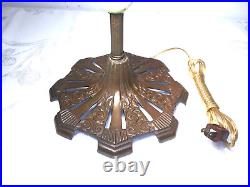 Ornate Antique Table Top Art Deco Lamp Ready to Use