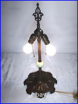 Ornate Antique Table Top Art Deco Lamp Ready to Use