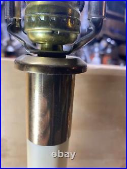 PAIR FREDERICK COOPER 29 CANDLESTICK LAMPS PORCELAIN BASES Vintage