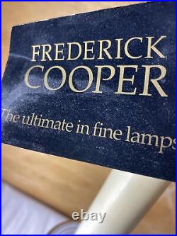 PAIR FREDERICK COOPER 29 CANDLESTICK LAMPS PORCELAIN BASES Vintage