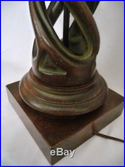 PAIR VTG James Mont Spiral Helix Wood Lamps Published