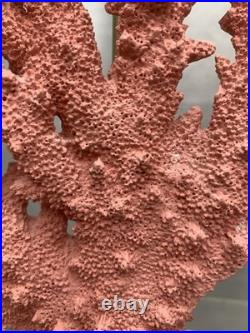 PAIR Vintage Lucite Coral Pink Sculptural Table Lamps Hollywood Regency MCM CHic