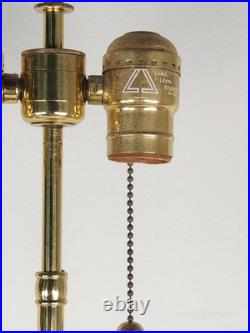 PR Paul Hansen Vintage 1960s White Opaline Glass & Brass MCM Marbro Style Lamps