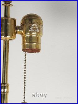 PR Paul Hansen Vintage 1960s White Opaline Glass & Brass MCM Marbro Style Lamps