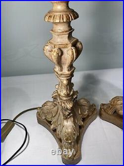 Pair Of Stylish Vintage R V Astley Italian Torchere Table Lamps