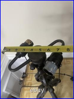 Pair Of Vintage Black Cast Iron Table Lamps