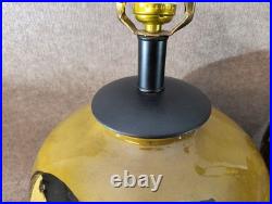 Pair Vintage Asian Figural Ceramic Table Lamps 28 Hand Painted Elegant VTG Nice Pair Vintage Asian Figural Ceramic Table Lamps 28 Hand Painted Elegant VTG Nice