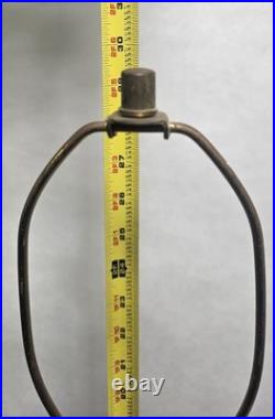 Pair Vintage Blue Murano MCM Hollywood Regency Glass & Cast Speltzer Table Lamps