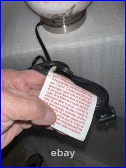 Pair of Anchor Hocking Mid Century Red Hand Blown Glass Table Lamps With Shades Pair of Anchor Hocking Mid Century Red Hand Blown Glass Table Lamps With Shades