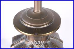 Pair of Vintage 1960s Ornate Hammered Brass Table Lamps