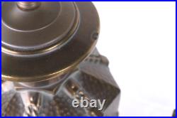 Pair of Vintage 1960s Ornate Hammered Brass Table Lamps