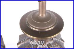 Pair of Vintage 1960s Ornate Hammered Brass Table Lamps